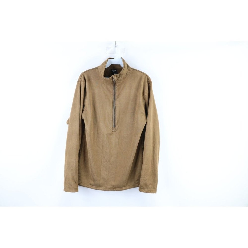 Condor Military Mens Medium Thermal Knit Fleece Lined Half Zip Pullover Sweater